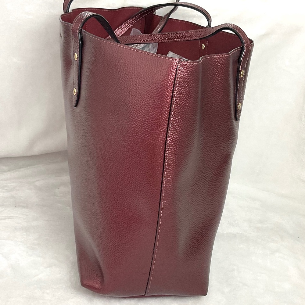 COACH Large Leather Town Tote Double Handle Shoulder Bag Style no F79983 - Picture 5 of 16